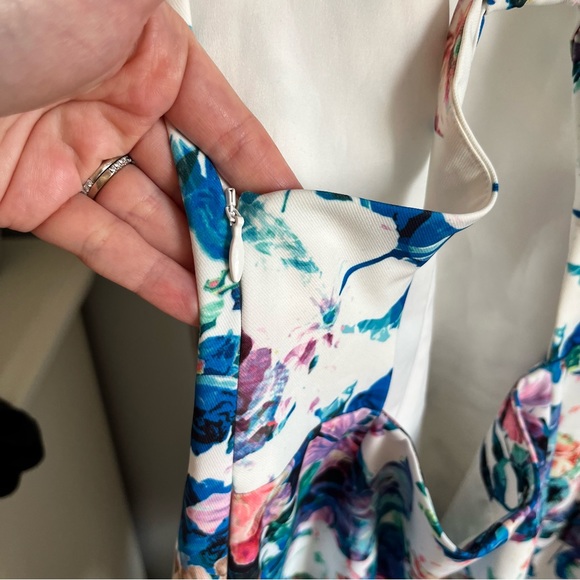 Lovers & Friends Jet set bodycon floral watercolor dress S - Picture 12 of 16